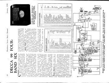 Decca 99 ;Four Band Six schematic circuit diagram